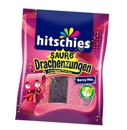 Hitschies Saure Drachenzungen Berry Mix Fruchtgummibänder 125g