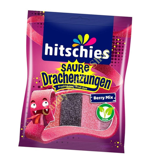 Hitschies Saure Drachenzungen Berry Mix Fruchtgummibänder 125g
