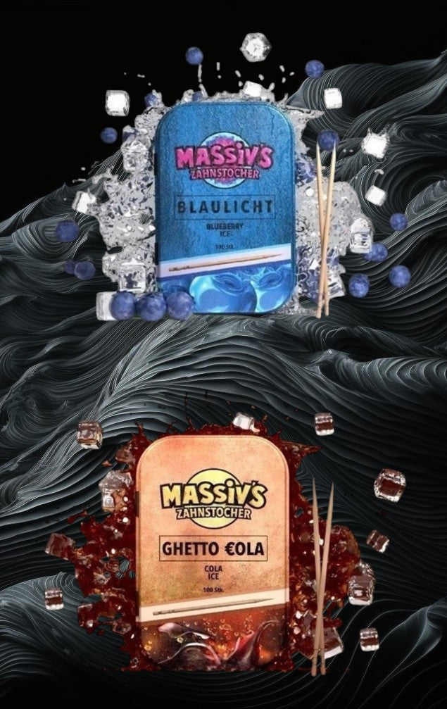 2 x Massiv Zahnstocher Geschmack Blueberry , Cola Ice Nikotinfrei