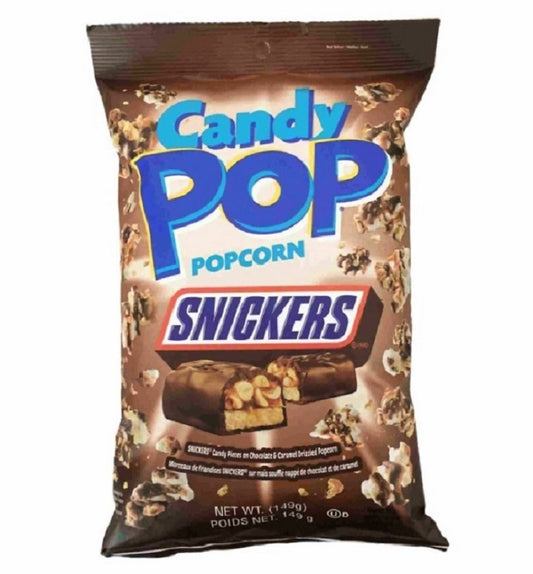 Snickers Candy Pop Popcorn 149g Popcorn mit Schokolade Karamell Erdnusstückchen