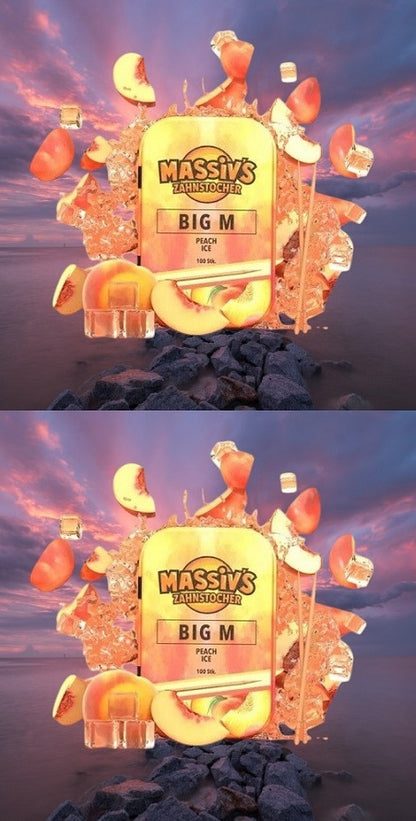 Bundle 4x Zahnstocher 2x Massiv Geschmack Peach  + 2x Snackpate Ehrenzahn Mango Energy