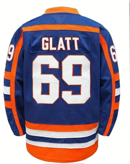 Eishockey Trikot Sport Glatt 69 Langarm Stickerei