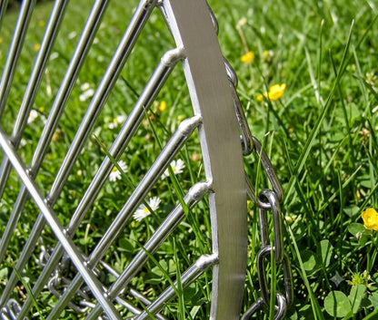 70 cm Edelstahl Grillrost 6 mm Stäbe + Kette ideal für Feuerschale Dreibein
