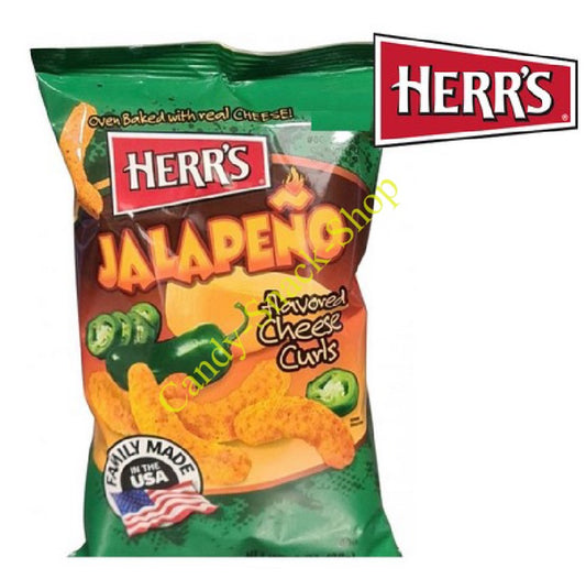 Herr's Chips Jalapeno Flavored Cheese Curls Cheddar Flips 170g