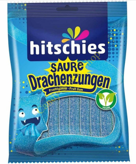 Hitschler Hitschies Saure Drachenzungen Fruchtgummibänder Blau 125g