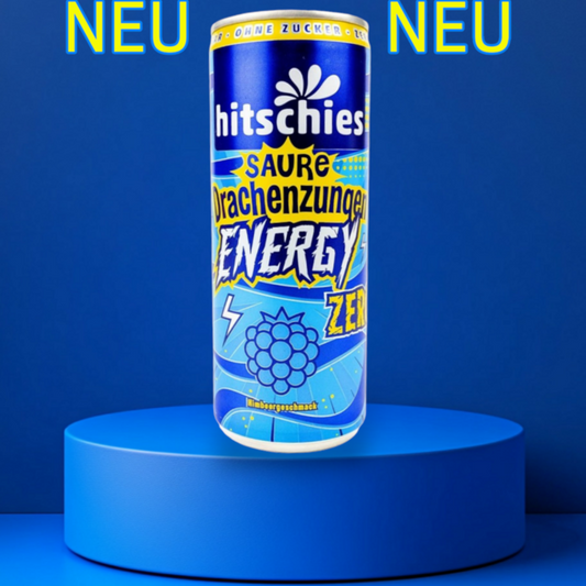 Hitschies Saure Drachenzungen Energy Zero Blau 250ml Geschmack blaue Himbeere (inkl. 0,25€ Pfand)