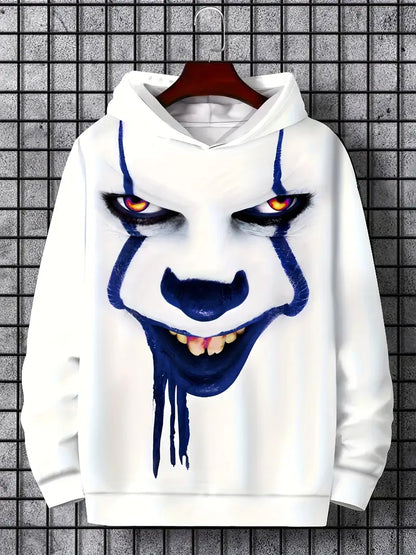 Hoodie Joker Clown Kapuzenpullover Langarm Grafikdruck