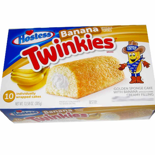 Hostess Twinkies Banana Bisquitrollen cremiger Füllung mit Bananengeschmack 10er Pack 385g
