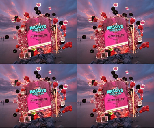 4 x Massiv's Zahnstocher mit Geschmack NIGHTKILLER Berrymix Ice (Nikotinfrei)