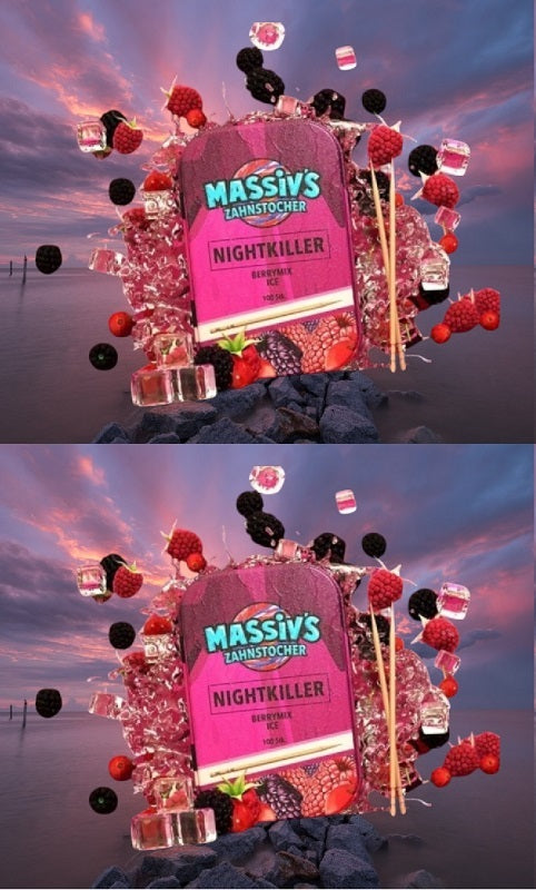Bundle 6x Massiv Zahnstocher Geschmack Berrymix , Blueberry , Cola Ice