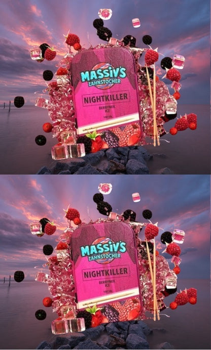 Bundle 6x Massiv Zahnstocher Geschmack Berrymix , Blueberry , Cola Ice