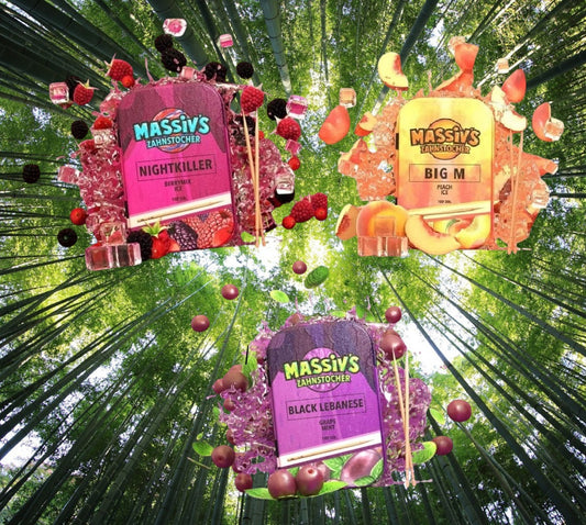 3 x Massiv's Zahnstocher mit Geschmack Berrymix , Peach , Grape Mint