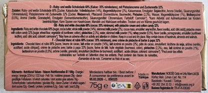 Noesis Engelshaar Schokolade Angel Hair Ruby 75 g Tafel