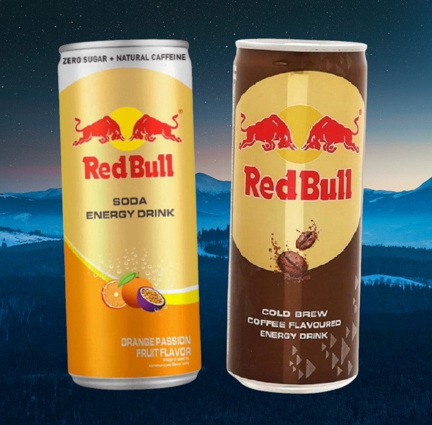 Red Bull Energy Drink (Zero) Orange Passionsfrucht + Brew Coffee Thailand (inkl. Pfand)
