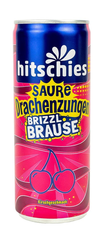 4 x Hitschies saure Drachenzungen brizzl Brause Erdbeere Kirsch Apfel Pfirsich Getränk (inkl. 0,25€ Pfand)
