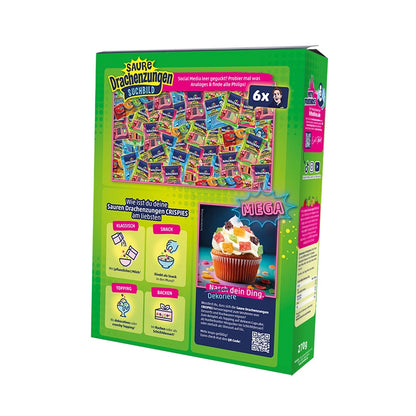 Hitschies Saure Drachenzungen Crispies 270g Frühstückscerealien Sorten-Mix aus Erdbeere, Apfel, Pfirsich & Kirsche