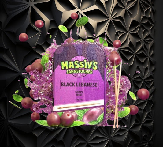 Massiv's Zahnstocher mit Geschmack BLACK LEBANESE Grape ( Nikotinfrei )
