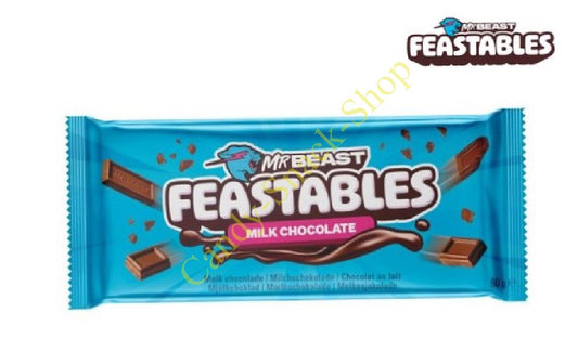Feastables Mr Beast Milk Chocolate Bar Milch Schokoladen Tafel 60g