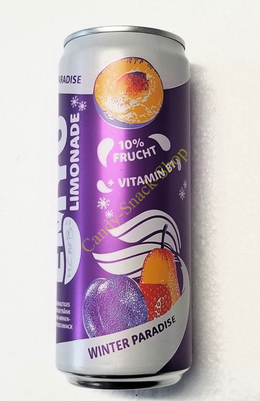 Emyo Winter Edition Limonade 0,33ml Dose (inkl. Pfand 0,25€) Pflaume Birne Erdbeere Zimt
