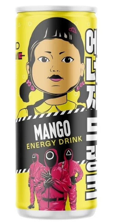 Squid Game Mango Energy Drink Dose 250ml ( inkl. Pfand 0,25€ )