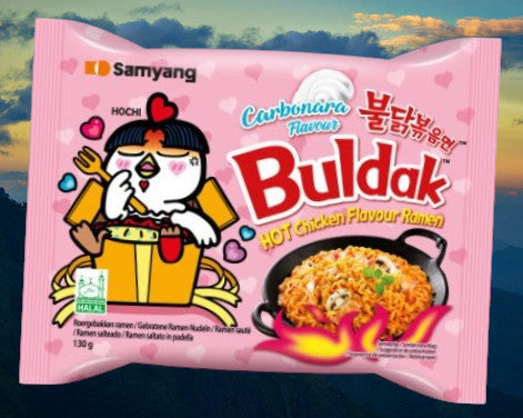 Samyang Buldak Carbonara Hot Chicken Flavour gebratene Ramen Nudeln 130g
