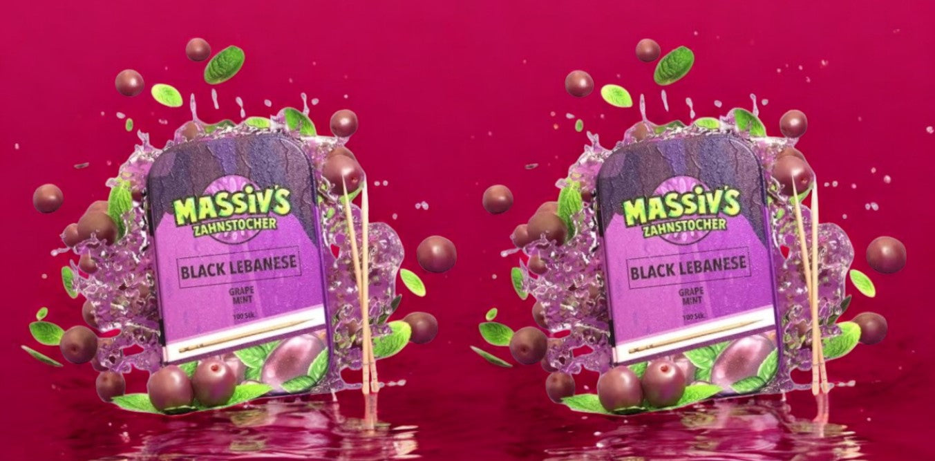 Bundle 2x Massiv`s Zahnstocher Geschmack Grape + 2x Sonnenblumenkerne Popcorn