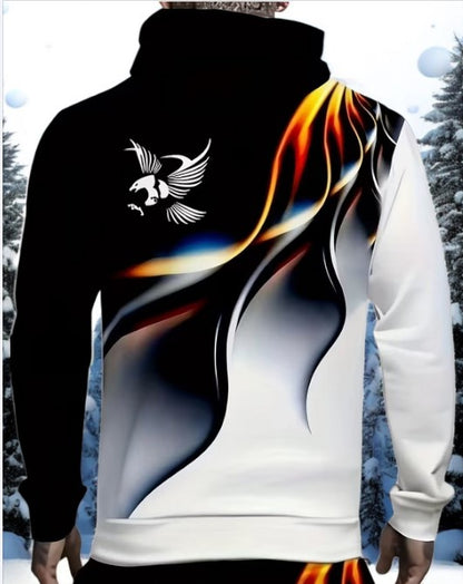 Trainingsanzug Jogginganzug Freizeit Sport Hoodie Hose Kapuze 2 teilig 6XL
