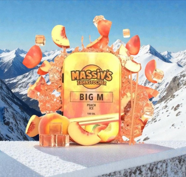 Bundle Redbull Gletschereis Himbeere + Massiv´s Zahnstocher Geschmack Peach Ice