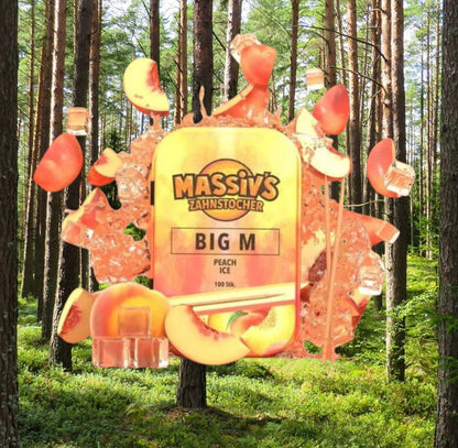 4 x Massiv's Zahnstocher mit Geschmack Peach , Watermelon Raspberry , Grape Mint , Blueberry Ice