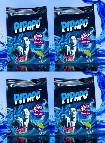 4 x PIPAPO AMO Knax Chips Flama Azul ( blau ) Mais Snack