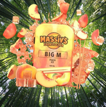 2 x Massiv's Zahnstocher mit Geschmack BLACK LEBANESE - Grape Mint ,  BIG M - Peach Ice
