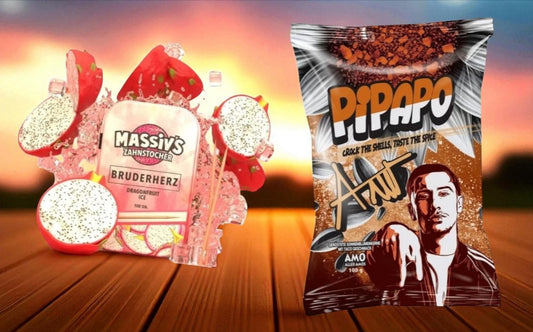 Bundle Massiv's Zahnstocher Geschmack Dragonfruit + GRATIS Pipapo Amo Sonnenblumenkerne Taco