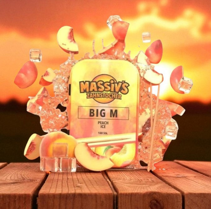 4 x Massiv's Zahnstocher Geschmack Berrymix , Peach , Watermelon Raspberry , Grape Mint