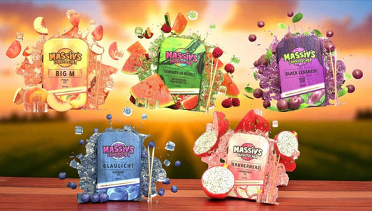 5 x Massiv's Zahnstocher Geschmack Peach , Watermelon Raspberry , Grape Mint , Blueberry , Dragonfruit