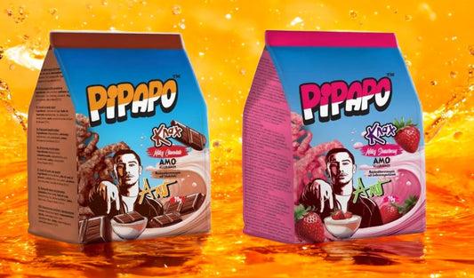 2 x PIPAPO AMO Knax Chips  Milky Chocolate , Milky Strawberry