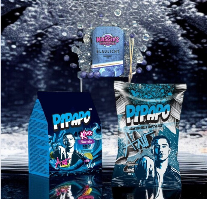 Bundle Massiv`s Zahnstocher Geschmack + PIPAPO AMO Knax Chips Flama Azul + Sonnenblumenkerne