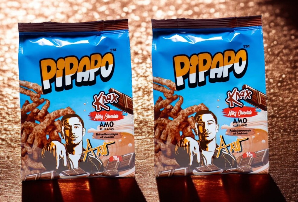2 x PIPAPO AMO Knax Chips Snack Milch Schokolade - Milky Chocolate