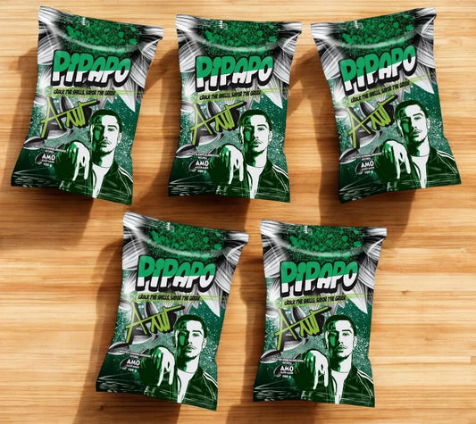 5 x Pipapo Rapper Amo geröstete Sonnenblumenkerne Naturell - grüne Edition 100g