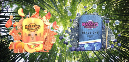 2 x Massiv's Zahnstocher Geschmack  BIG M Peach , BLAULICHT Blueberry Ice