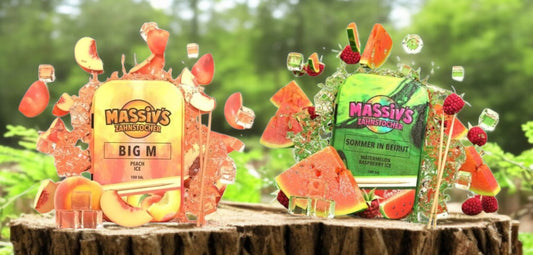 2 x Massiv's Zahnstocher Geschmack BIG M Peach , SOMMER Watermelon Raspberry