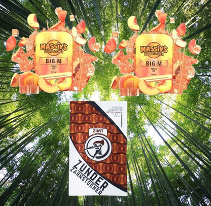 Bundle 2x Massiv's Zahnstocher Geschmack Peach + GRATIS Zunder Zimt