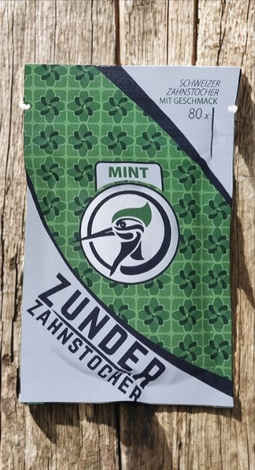 2 x Zunder Zahnstocher mit Geschmack Lime , Mint ( Nikotinfrei )