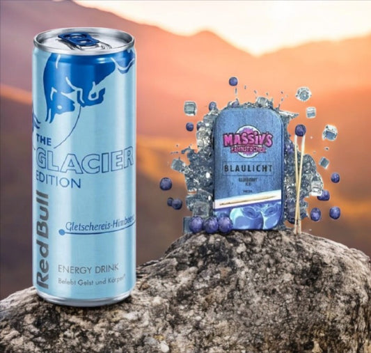 Bundle Red Bull Gletschereis Himbeere + Massiv´s Zahnstocher Geschmack Blueberry