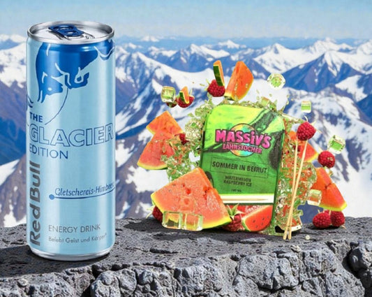 Bundle Red Bull Gletschereis Himbeere Energy Drink + Massiv´s Zahnstocher Geschmack Watermelon Raspberry