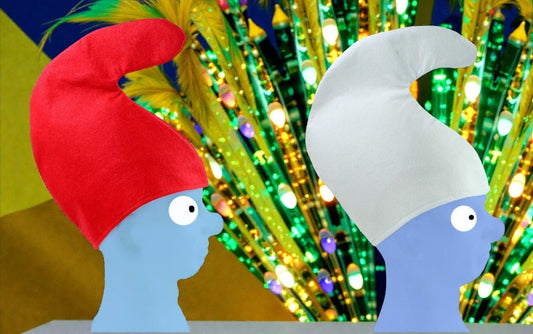 Zwergenmütze Zwerg Mütze Schlumpf Fasching Karneval Fastnacht fürs Kostüm rot weiß