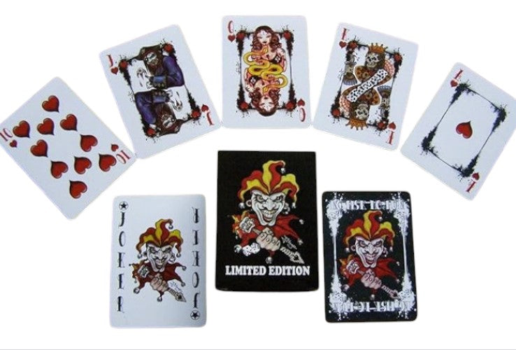 4 x Spiel Poker Karten 100% Plastik Tattoo Design Pokerkarten