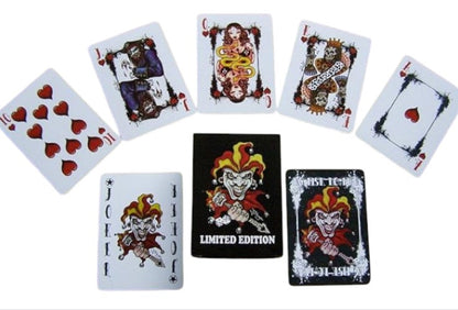 4 x Spiel Poker Karten 100% Plastik Tattoo Design Pokerkarten