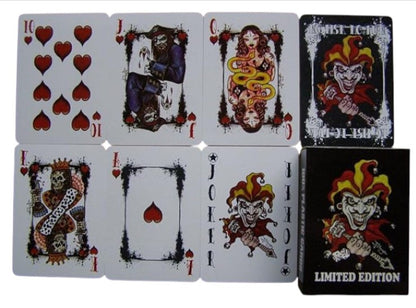 4 x Spiel Poker Karten 100% Plastik Tattoo Design Pokerkarten