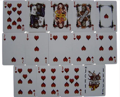 4 x Spiel Poker Karten 100% Plastik Tattoo Design Pokerkarten