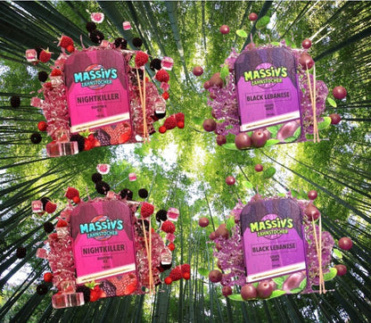 4 x Massiv's Zahnstocher Geschmack 2x NIGHTKILLER Berrymix , 2x BLACK LEBANESE Grape Mint